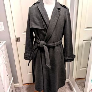 Dorothy Perkins bonded belted long trench coat